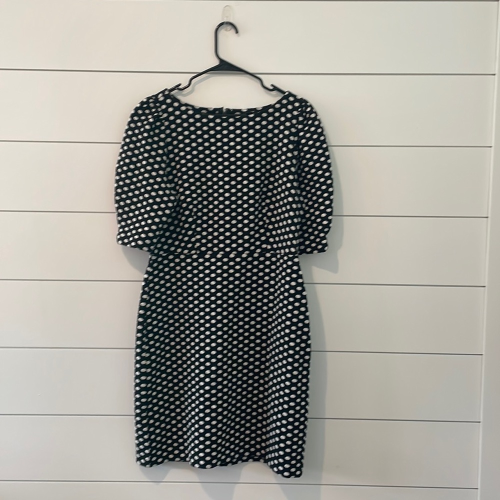 Ann Taylor dress, polka dot, short sleeve, new with tag, knee length , size 10